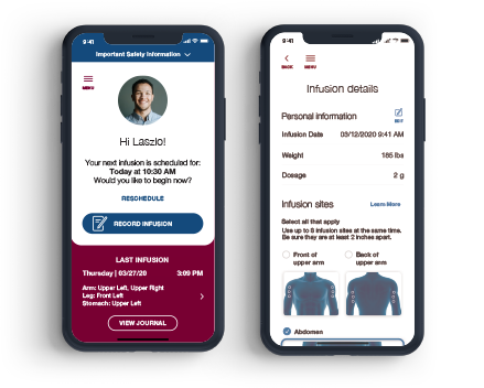 Hizentra Infusion Manager app